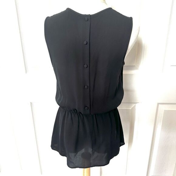 Theory Jethria black silk sleeveless top - Picture 4 of 9